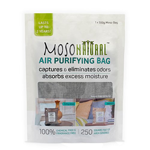 Moso Natural Air Purifying Bag 500 Grams Charcoal Color Odor Eliminator Moso Natural Air Purifying Bag 500 Grams Charcoal Color Odor Eliminator